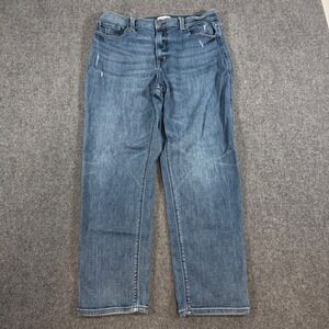 Studio‎ Blue Jeans Women's 32x28 Blue Medium Wash Distressed Stretch